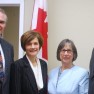 Photo (l to r): Chris George, Cindy Paskey and Debbie Bruce of the CAI, with MP Dean Allison, seen here in the MP's Ottawa office in December 2010.